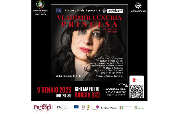 Vladimir Luxuria in Princesa - Cinema Teatro Fusto - Borgia - Biglietti